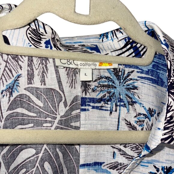 C&C California Womens Top Pant Set Size L Multicolor Crop Front Tie Wide Leg New - Picture 3 of 11